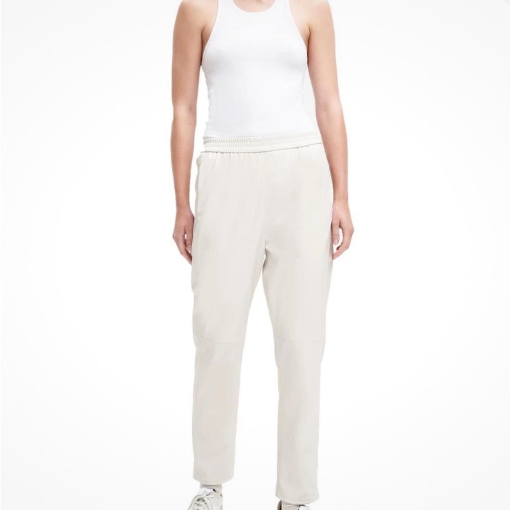 7 For All Mankind Faux Leather High Rise Party Joggers